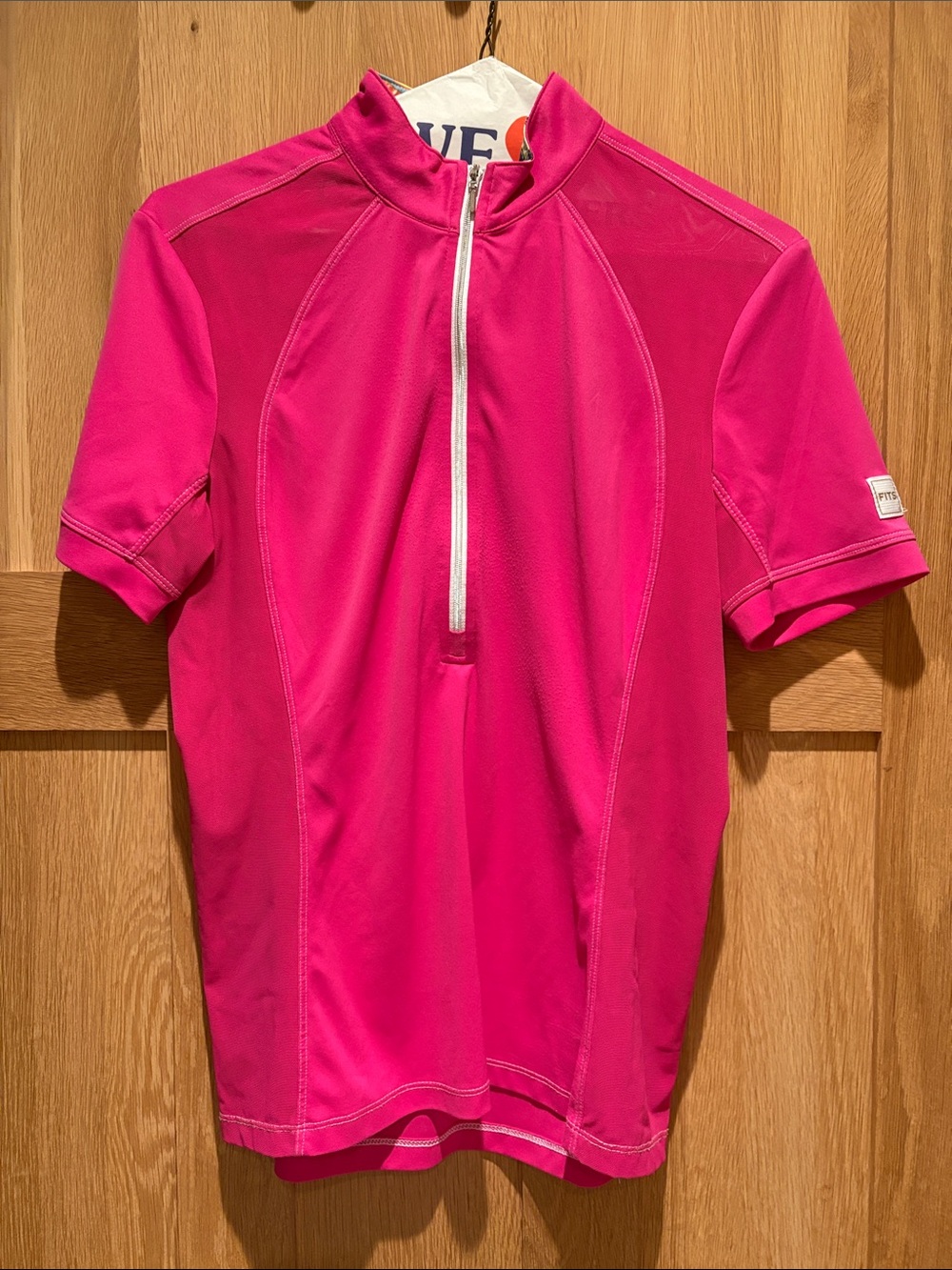 FITS Bright Pink Half-Zip riding Top